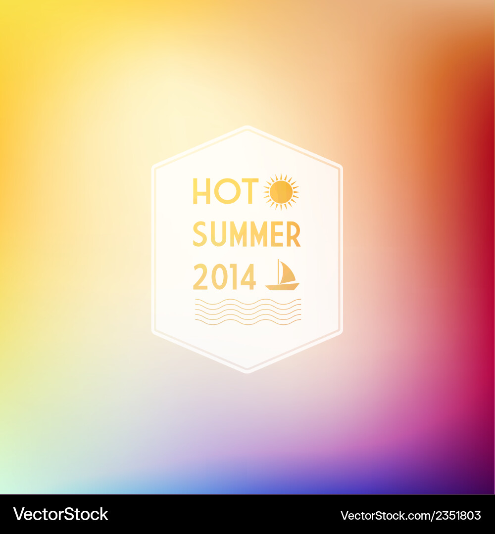 Summer Gradient Background with Text Vector Image