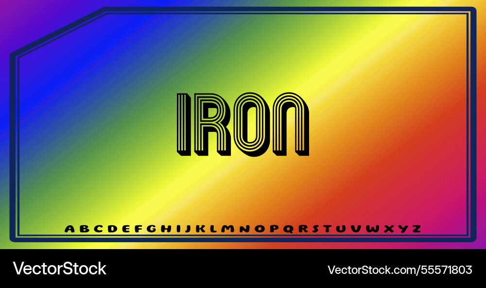 Text effects with editable colors and abstract vector image