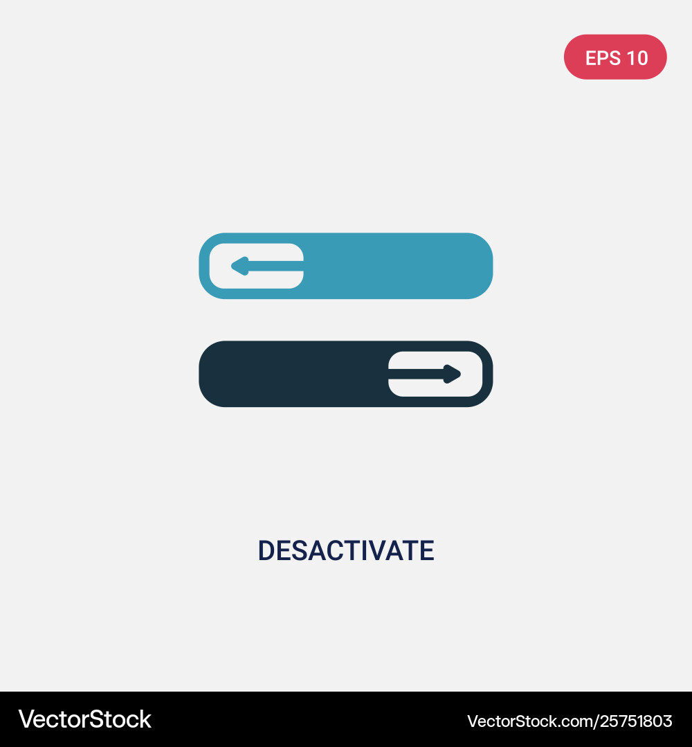 Two color desactivate icon from user interface vector image