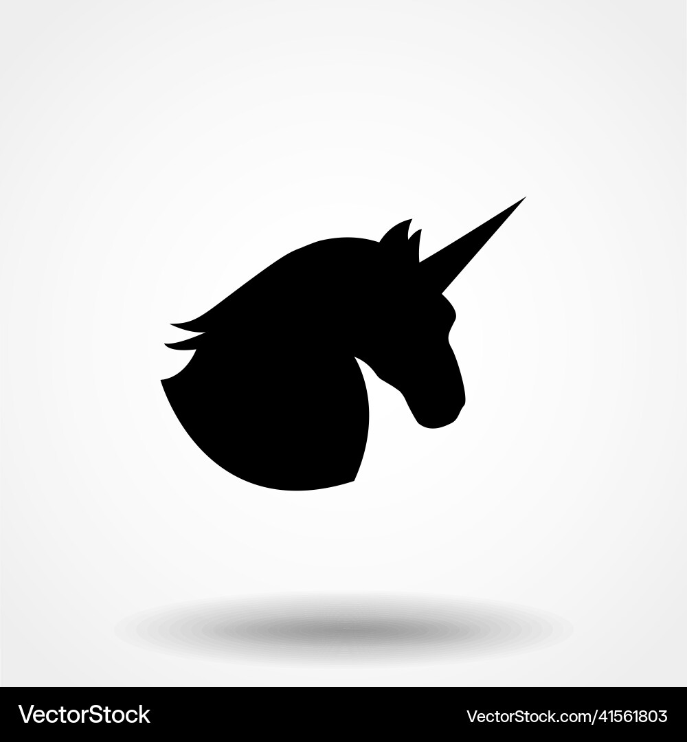 Unicorn black silhouette drawing isolated Unicorn black silhouette drawing isolated vector image