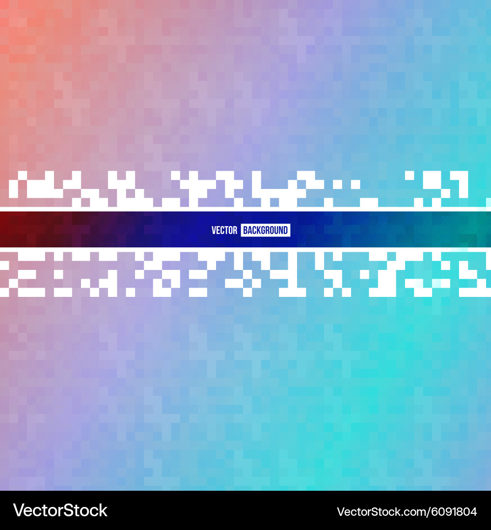 Abstract square pixel mosaic vector image