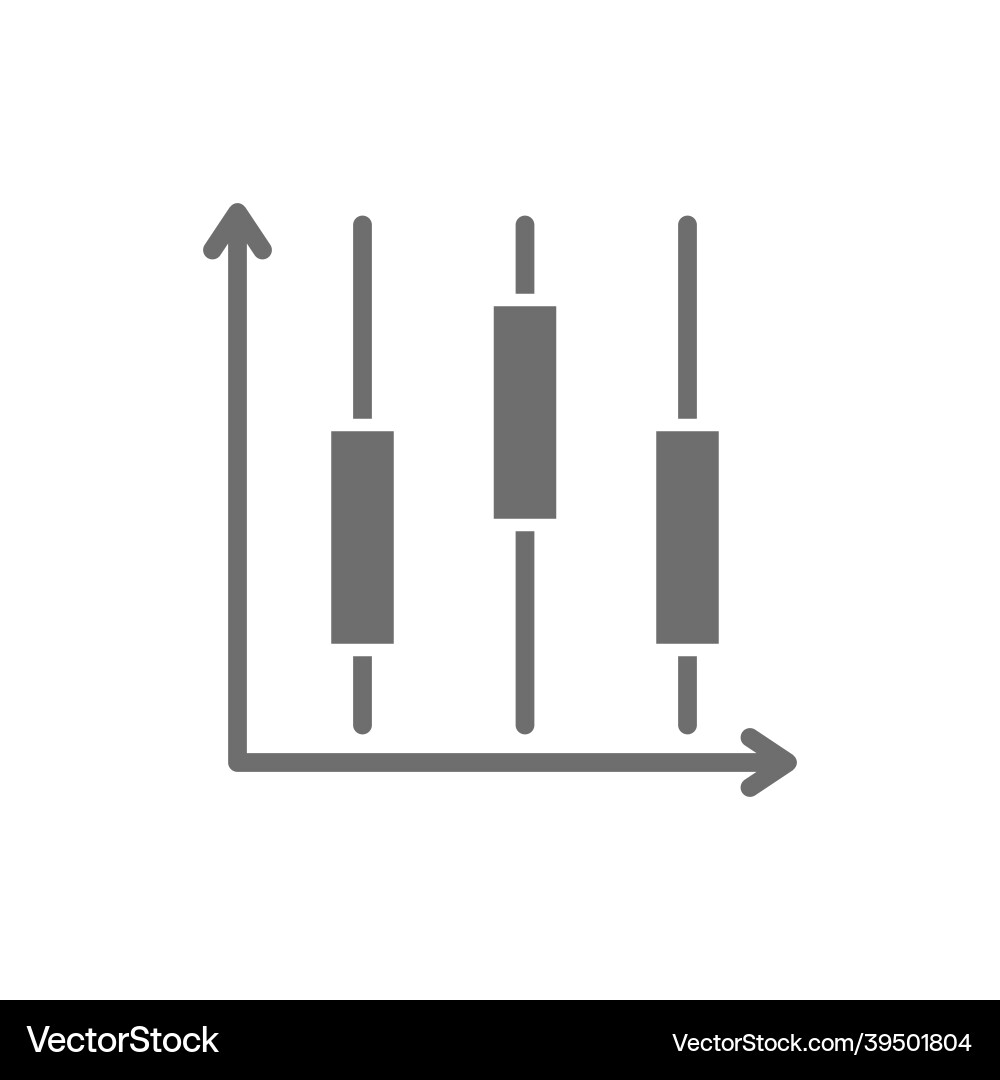 Chart with different levels grey icon isolated Chart with different levels grey icon isolated vector image