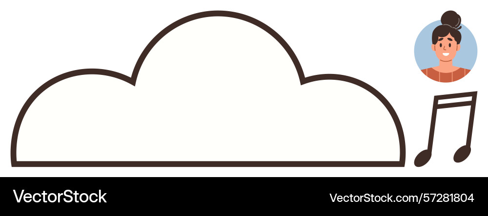 Cloud storage with user profile and streaming Cloud storage with user profile and streaming vector image