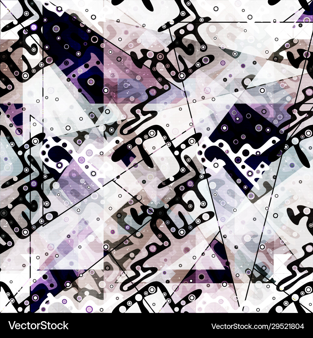 Colorabstract ethnic seamless pattern in graffiti Vector Image