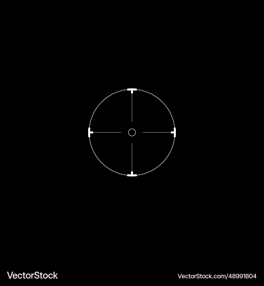 Cyberpunk style circle target futuristic gui vector image