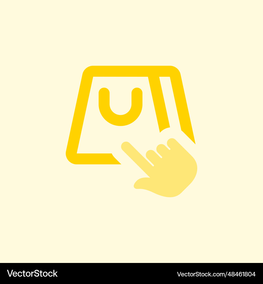 Drag the pointer over bag to choose vector image