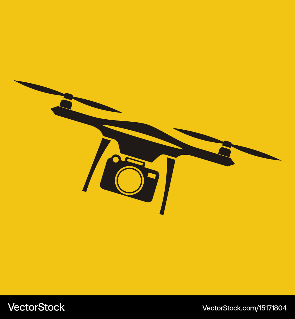 Drone with action camera front view Vector Image