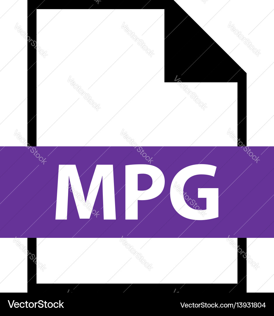 File name extension mpg type File name extension mpg type vector image