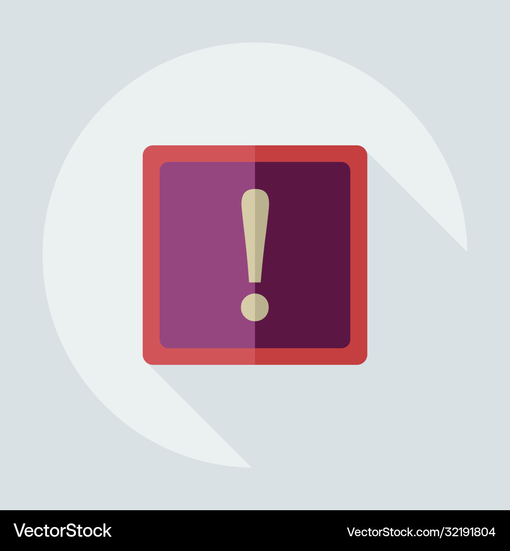 Flat modern design with shadow icons warning Vector Image