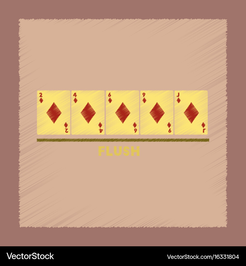 Flat shading style icon flush vector image