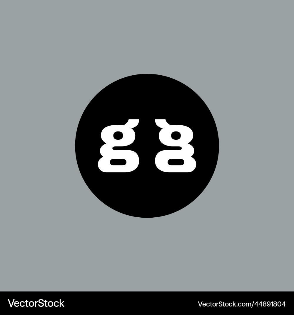 Gg company name initial letters icon monogram Vector Image