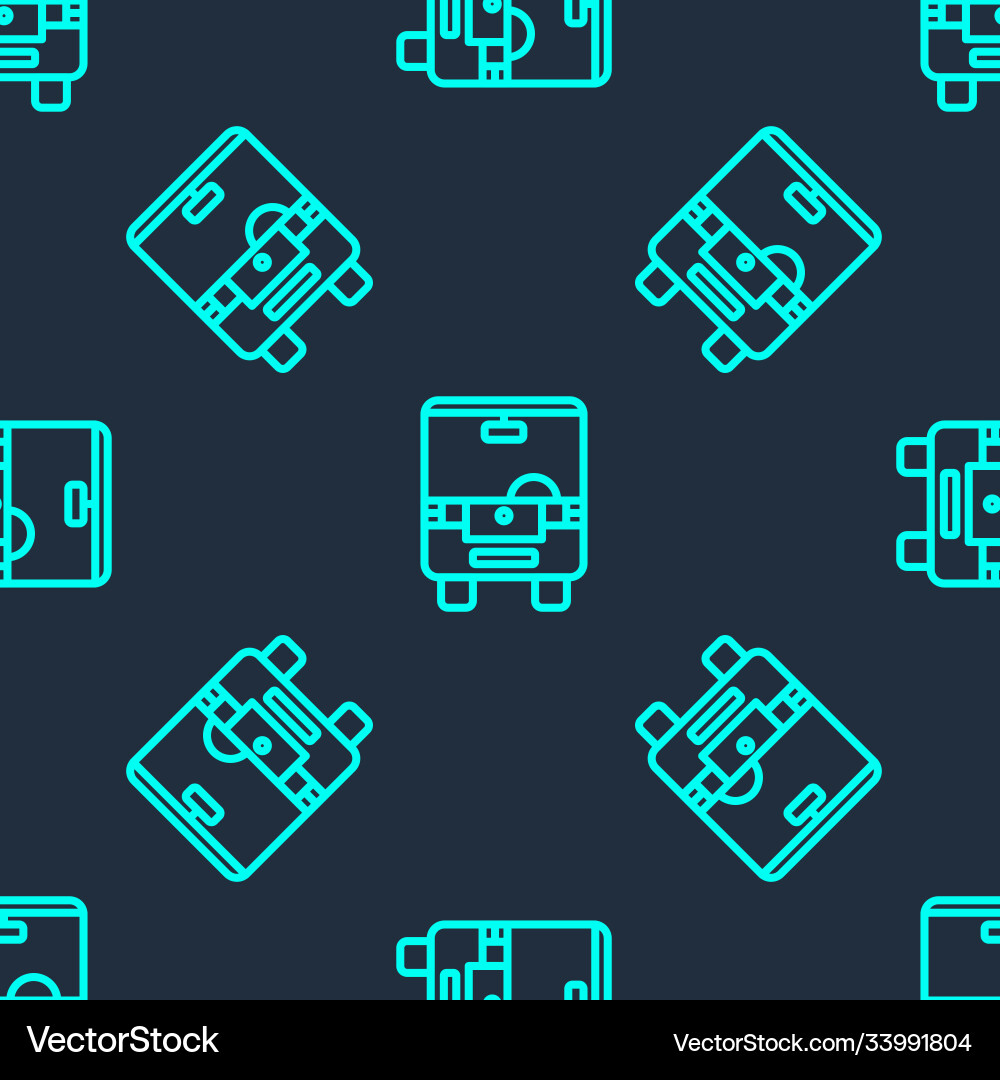 Green line bus icon isolated seamless pattern Green line bus icon isolated seamless pattern Vector Image