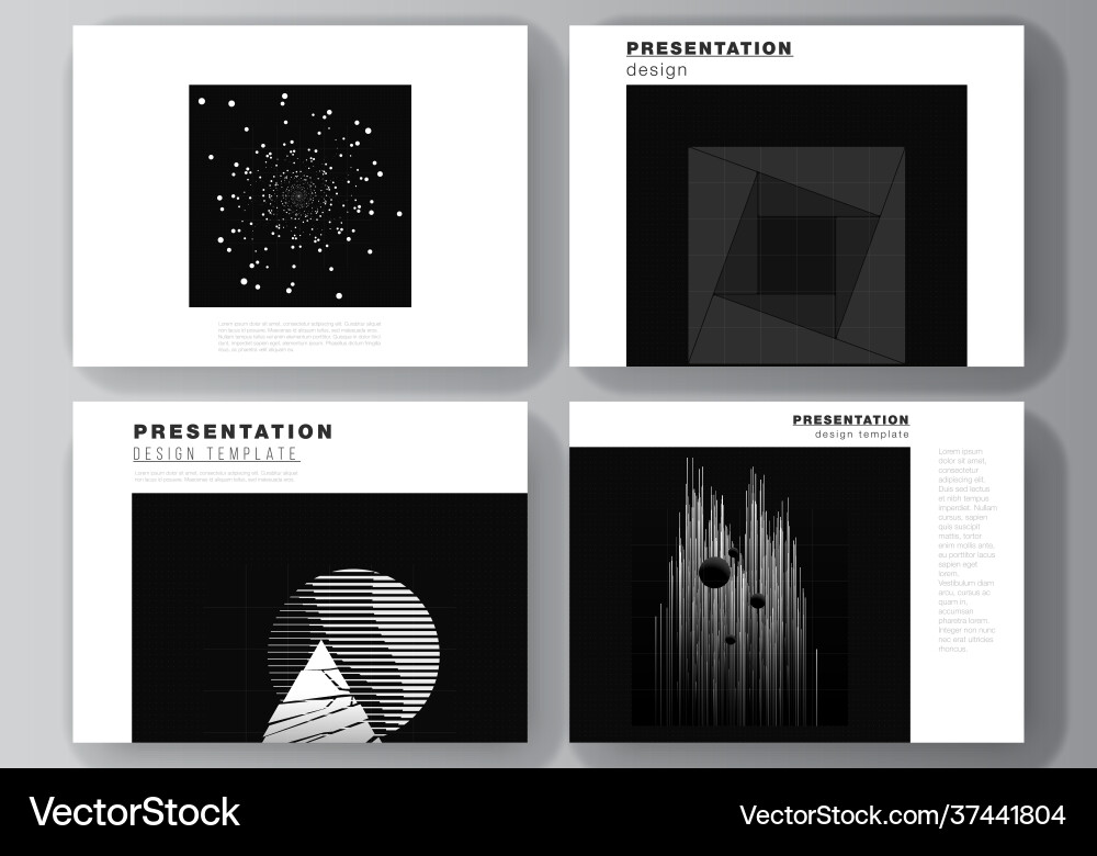 Layout presentation slides design vector image