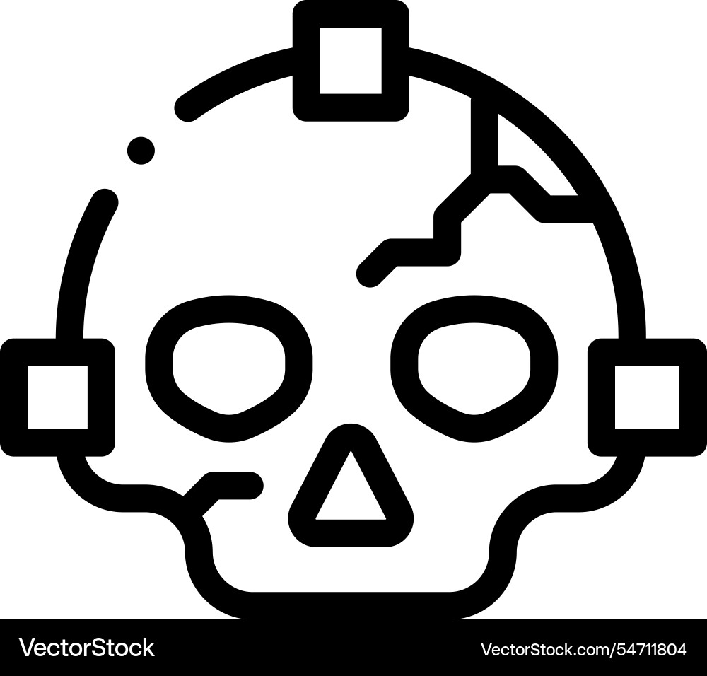Mask icon thin linear style design isolated Mask icon thin linear style design isolated vector image