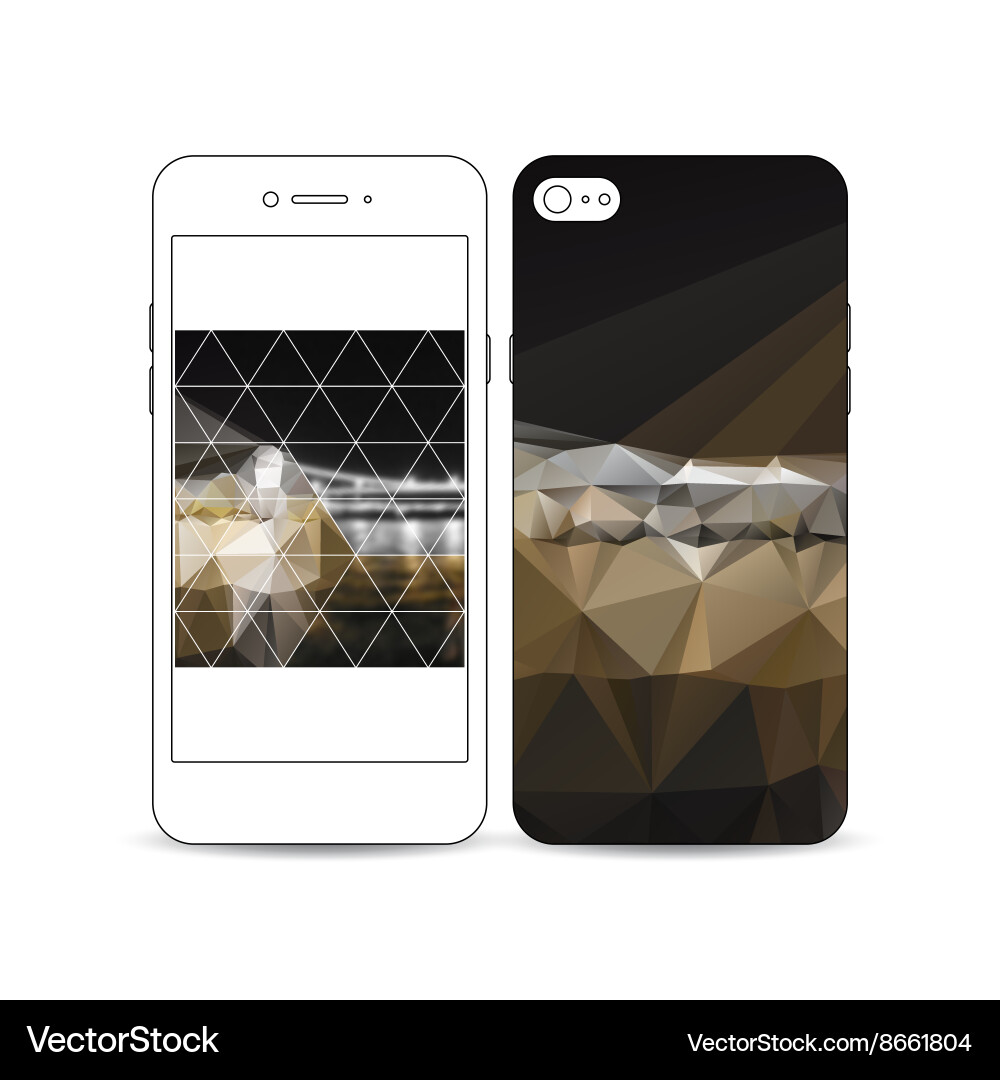 Mobile smartphone with an example of the screen Vector Image