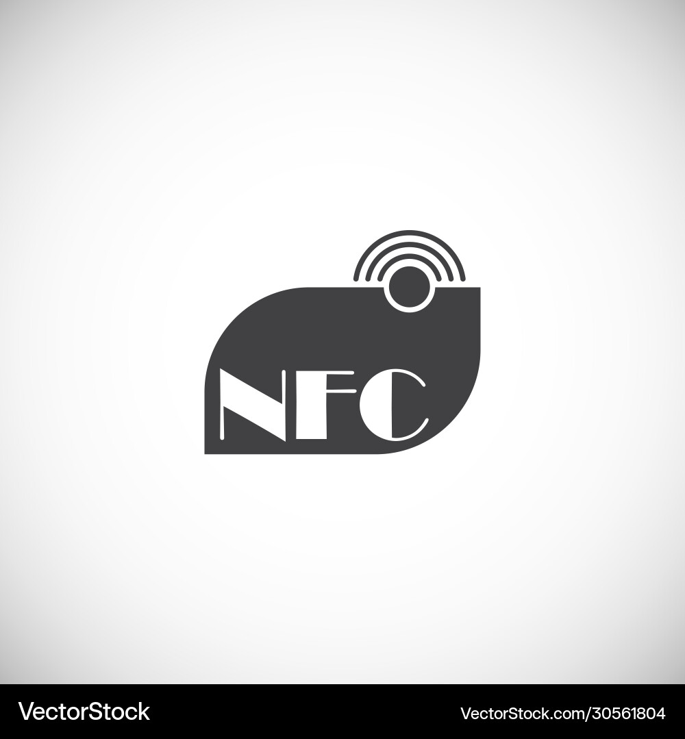 Nfc related icon on background for graphic and web Nfc related icon on background for graphic and web Vector Image