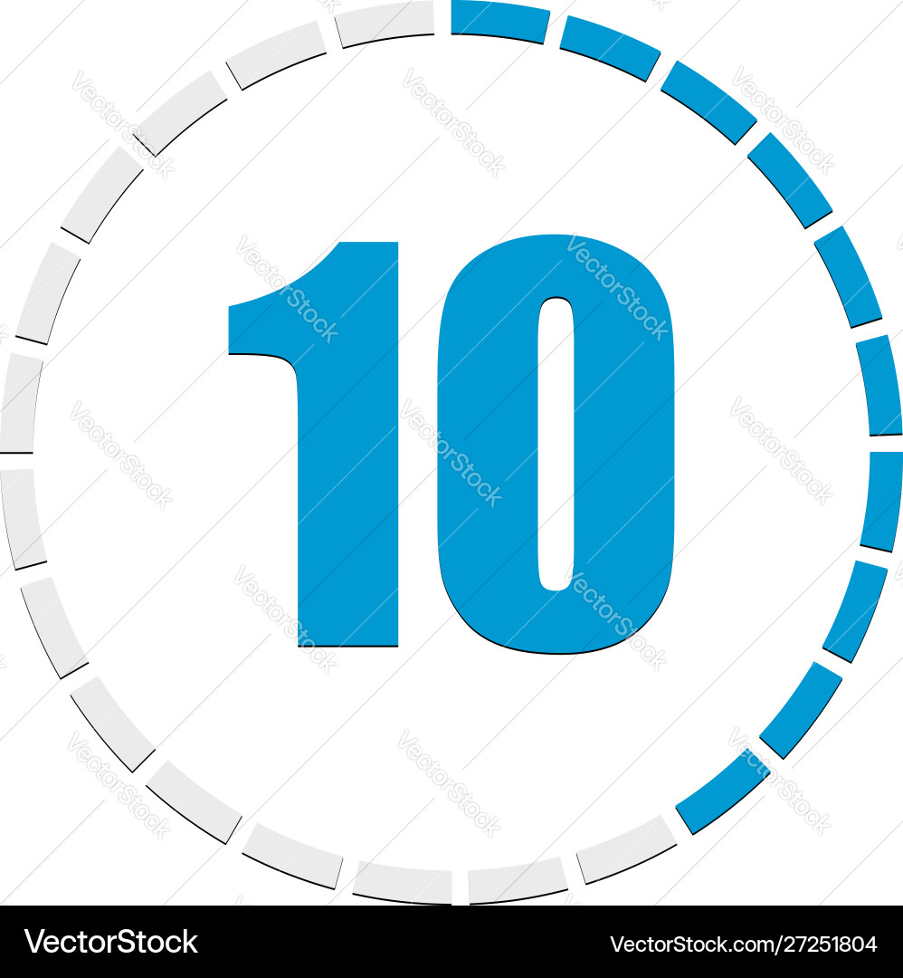 Progress completion step indicator segmented vector image