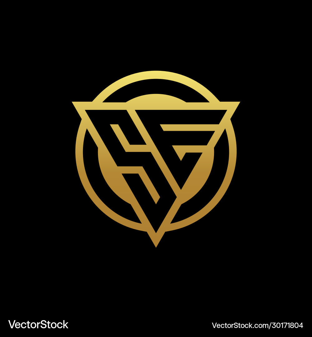 Se logo monogram with triangle shape and circle Vector Image