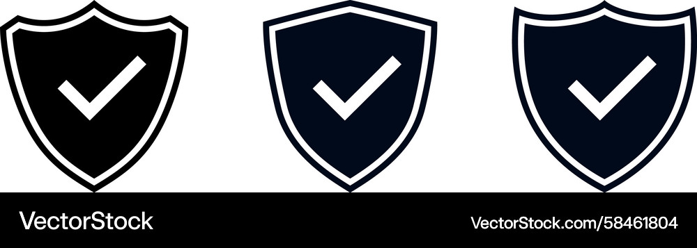Shield with Checkmark Vector Image