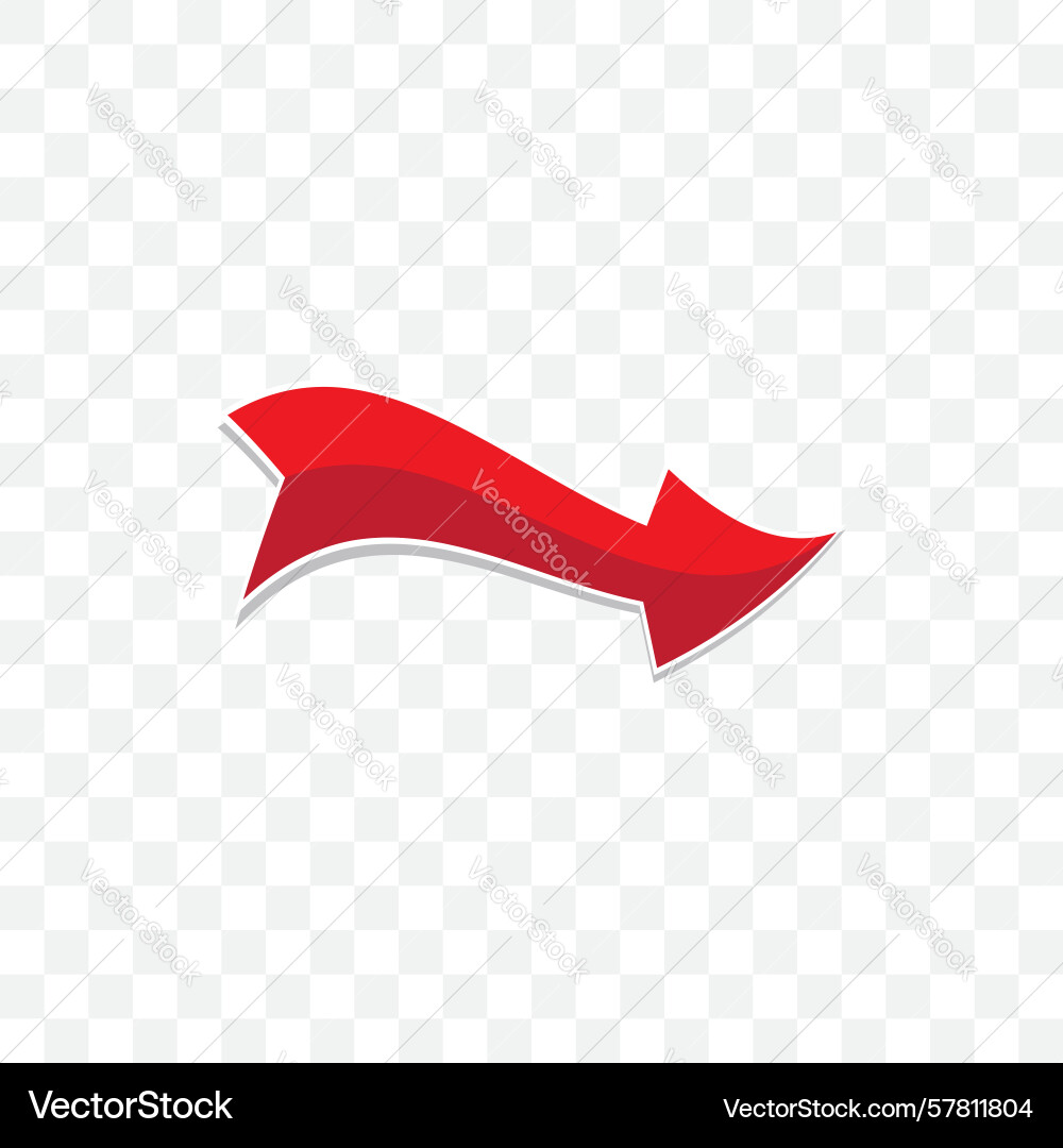 Simple red arrow png icon for navigation pointer Simple red arrow png icon for navigation pointer vector image