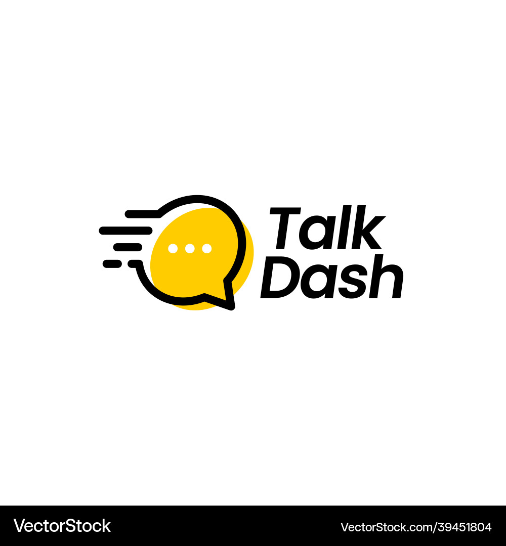 Talk Dash Icon - Speech Bubble vector image