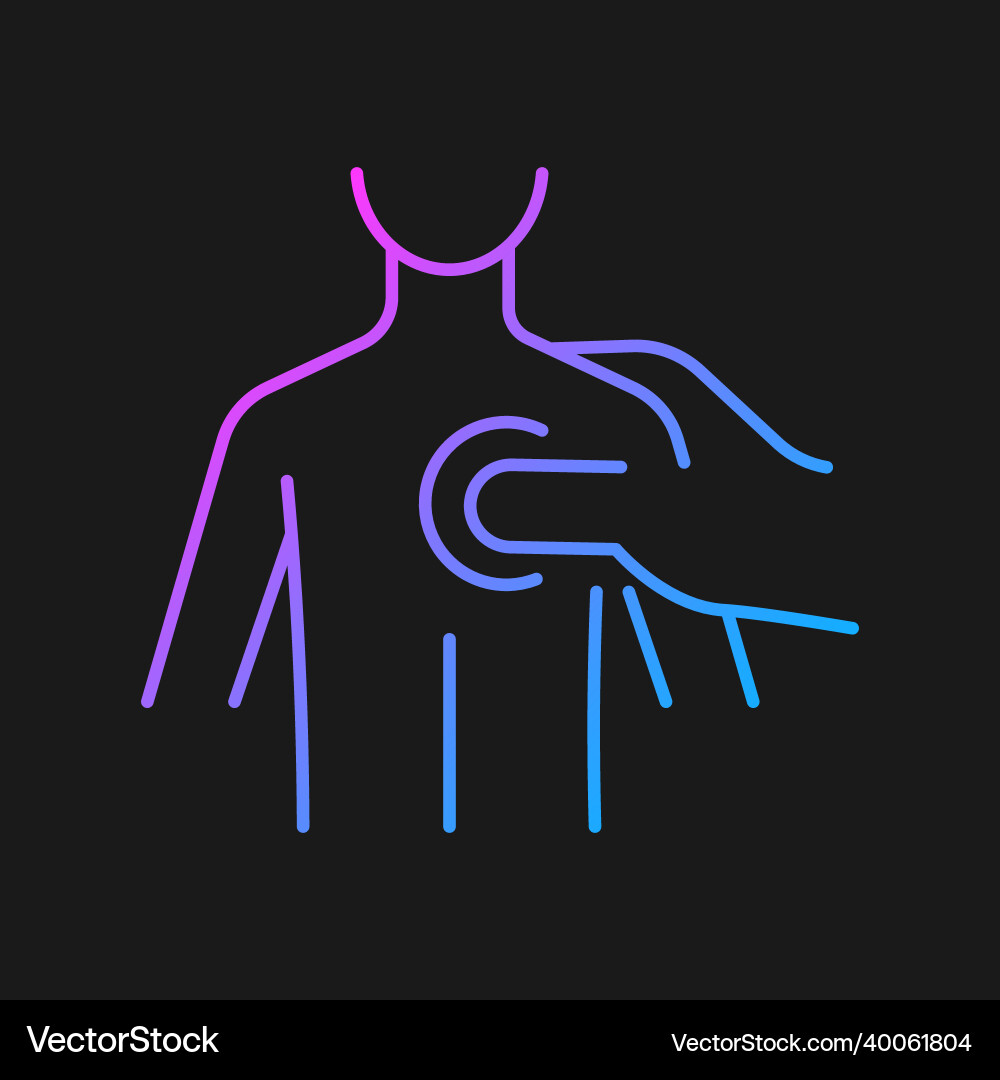Trigger points massage gradient icon for dark Trigger points massage gradient icon for dark vector image