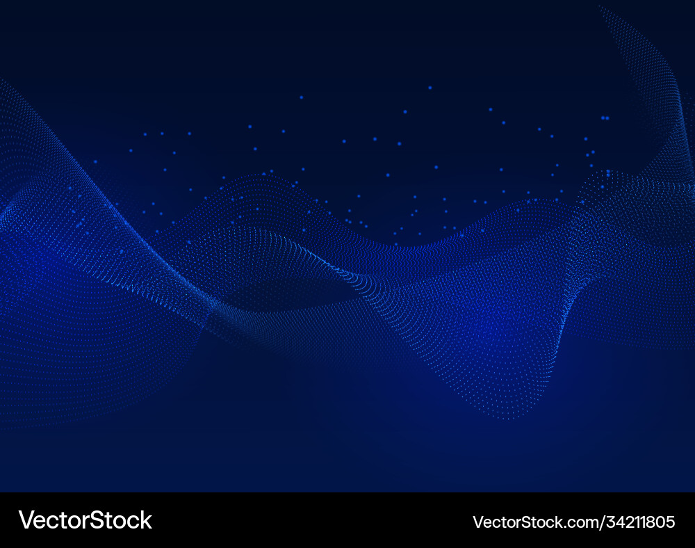 Abstract flowing dots background vector image