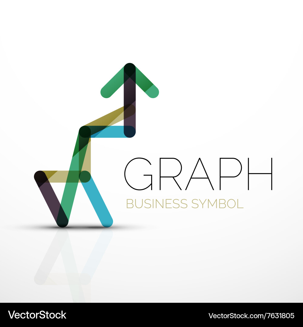 Abstract logo idea linear chart or graph Vector Image