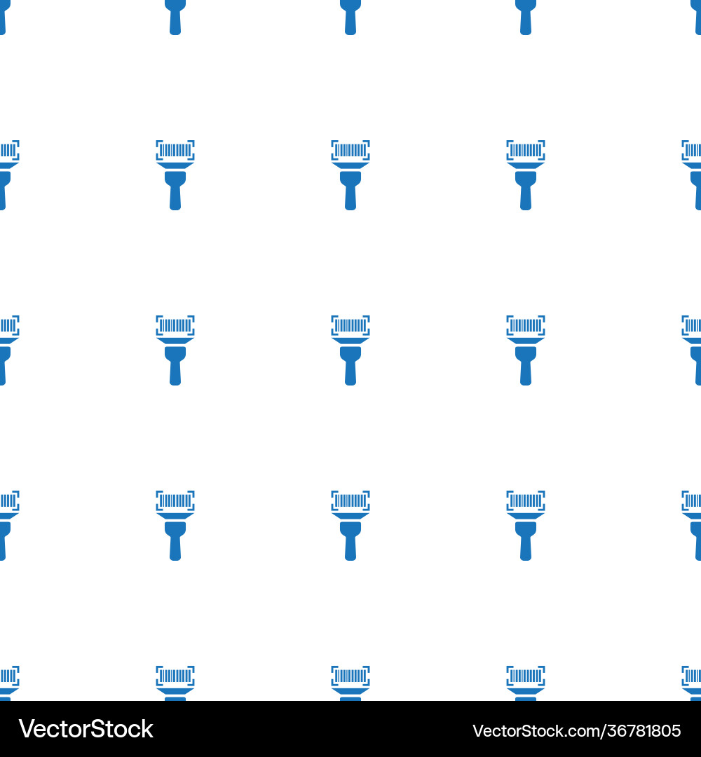 Bar code scanner icon pattern seamless white vector image