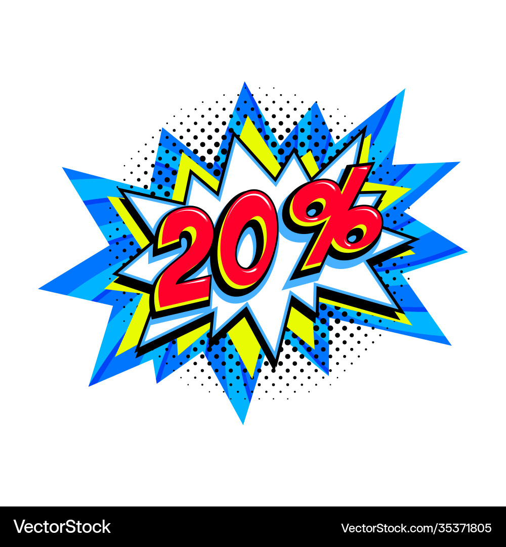 Comic blue sale bang balloon - pop art style Comic blue sale bang balloon - pop art style vector image