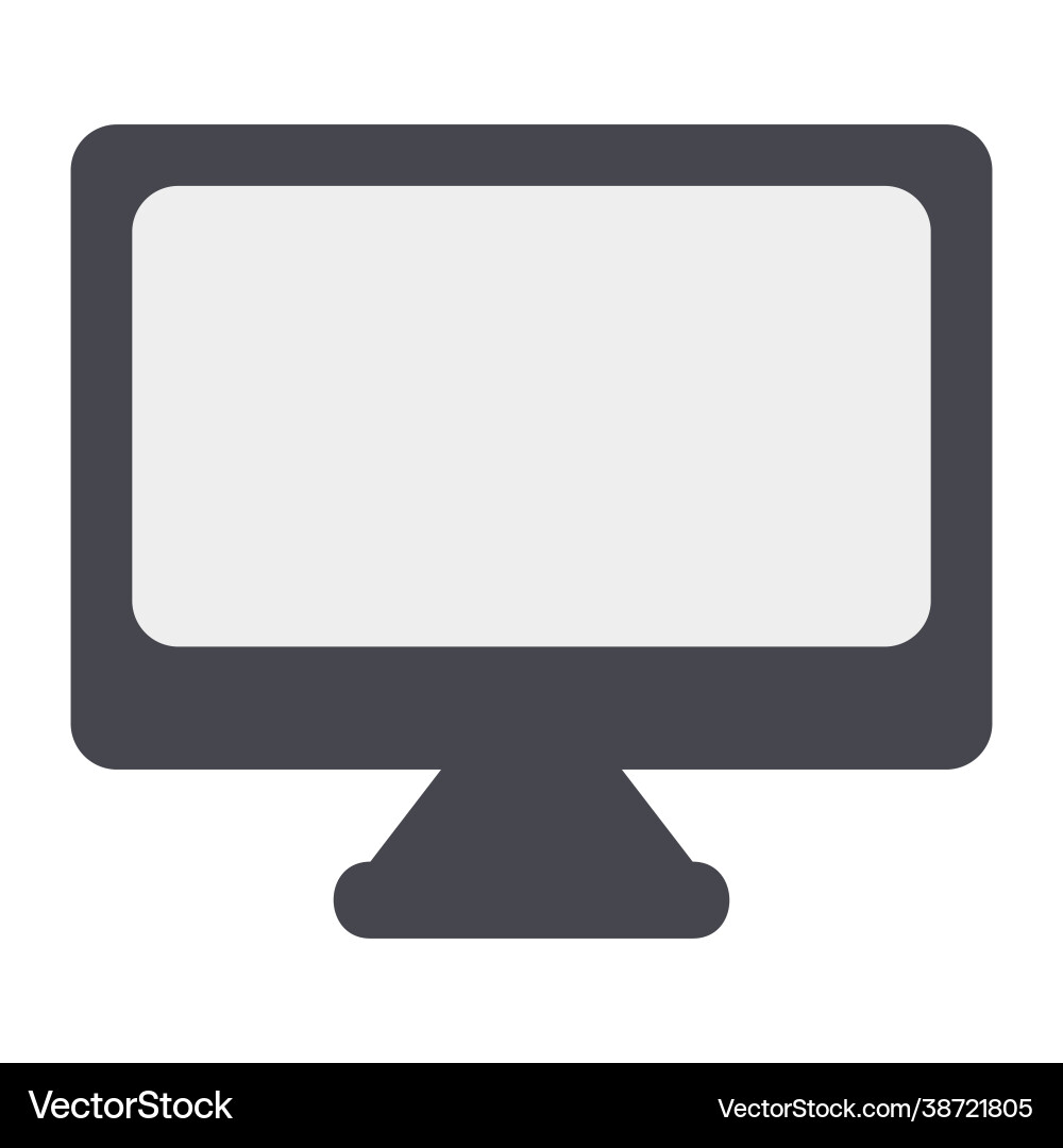 Computer icon in flat style for any projects Vector Image