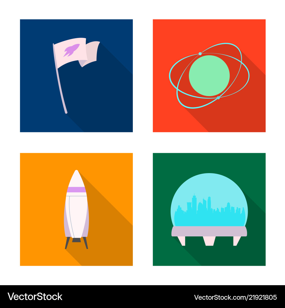 Design of mars and space symbol set Design of mars and space symbol set vector image