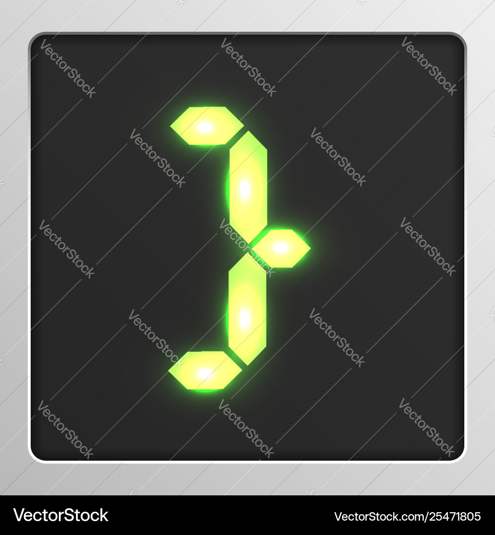 Digital character set typeface on a screen Digital character set typeface on a screen vector image