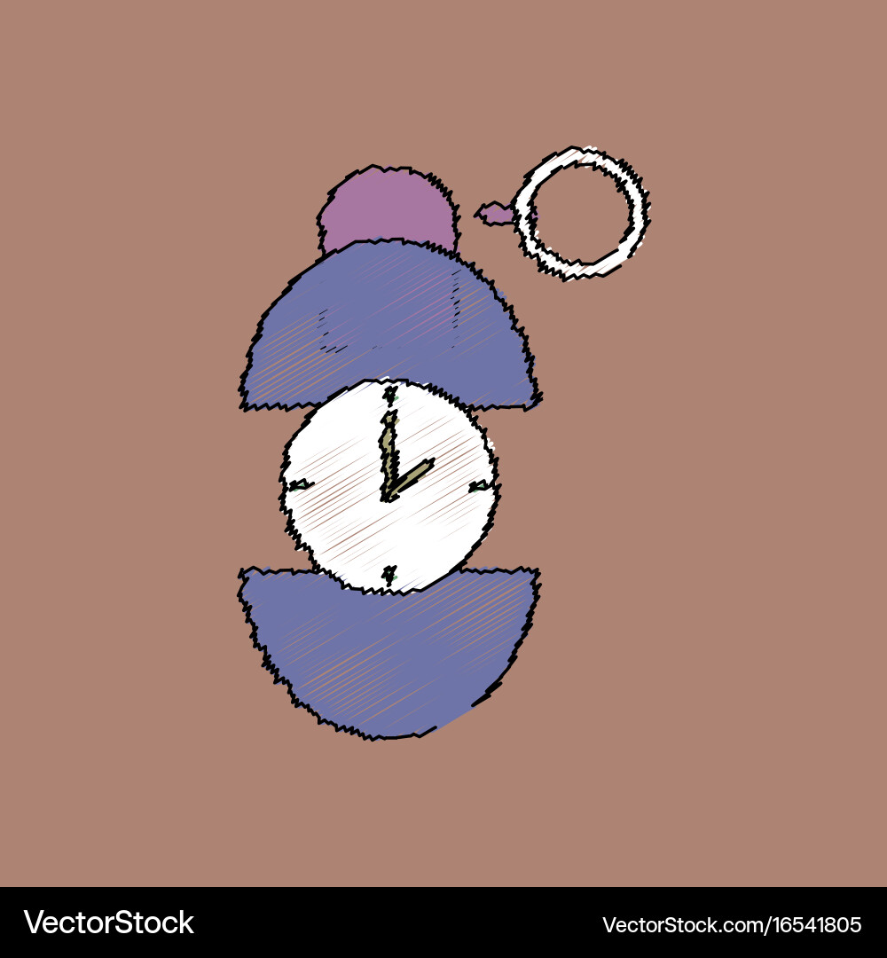 Flat shading style icon grenade time to explode vector image