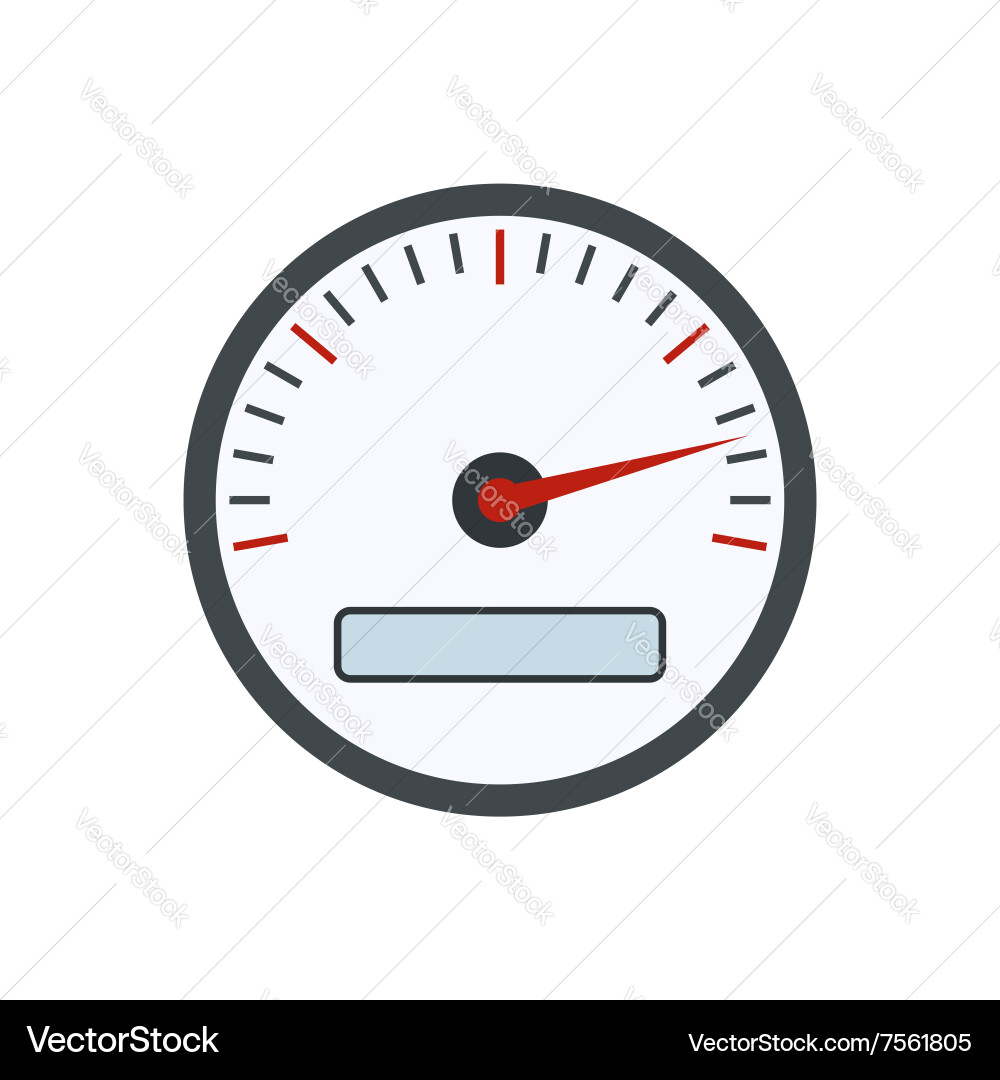 Flat Speedometer Icon Vector Image