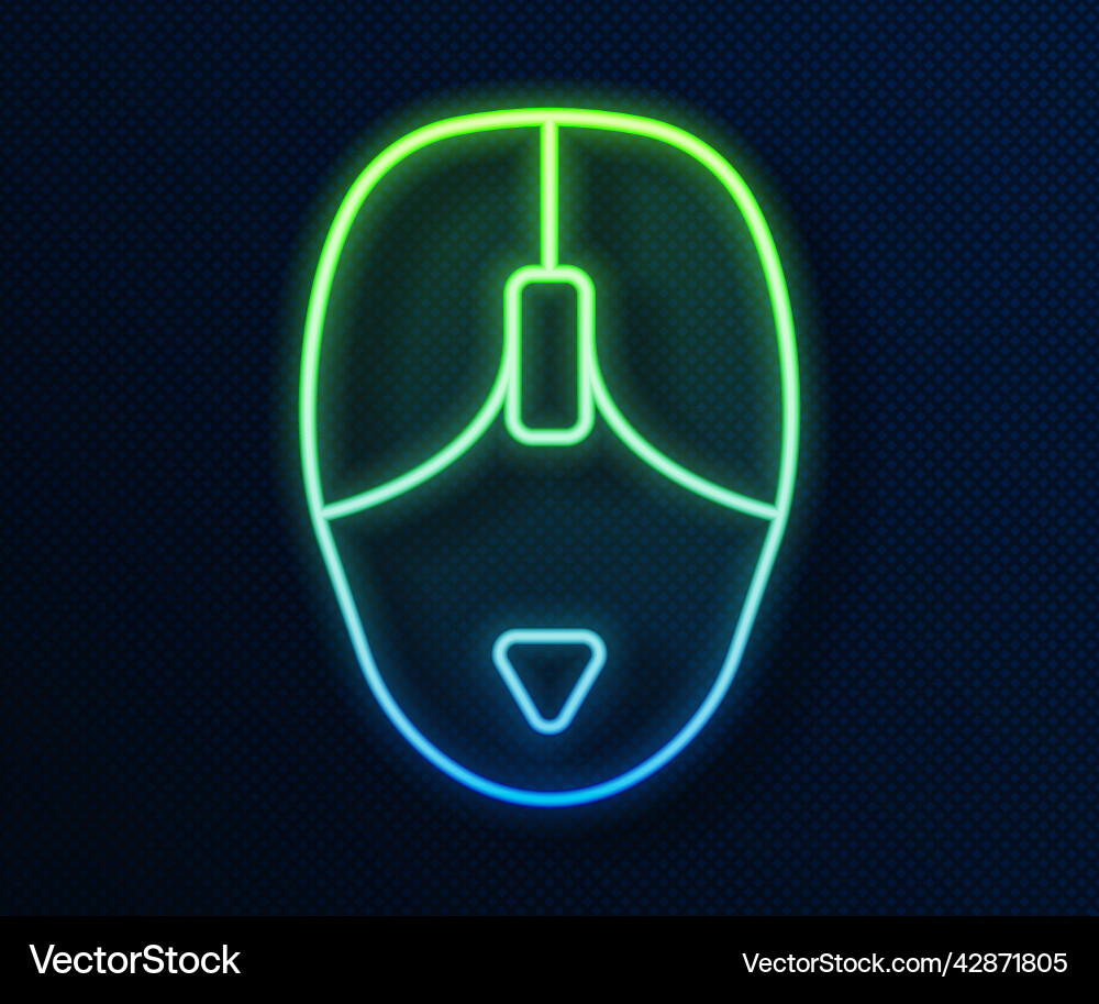 Glowing neon line computer mouse icon isolated Glowing neon line computer mouse icon isolated vector image