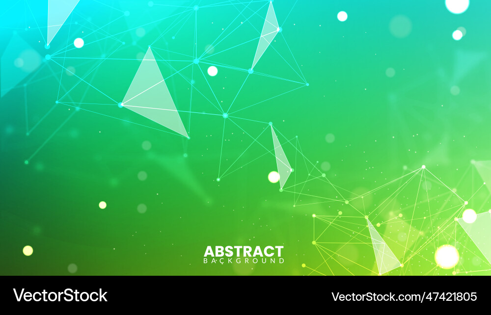 Green gradient background with plexus lines Green gradient background with plexus lines vector image
