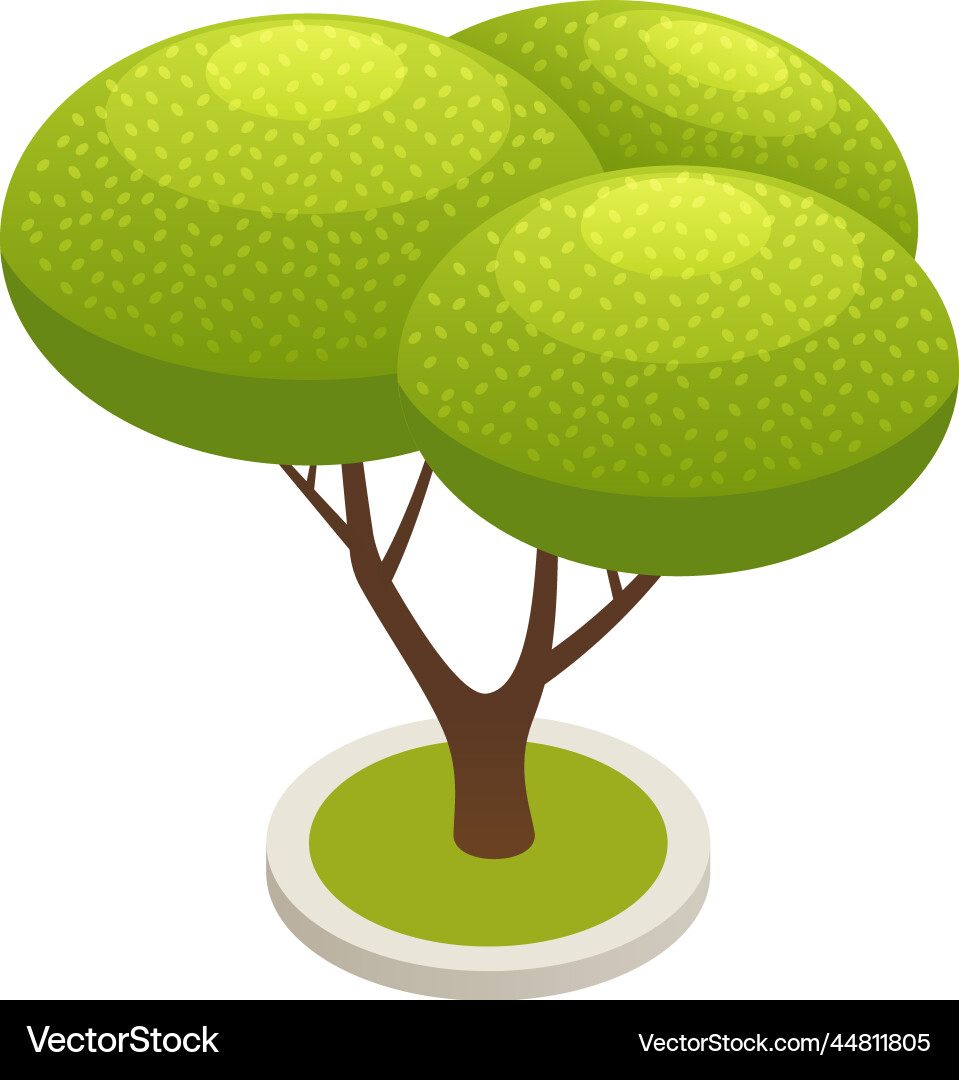 Isometric tree element Isometric tree element vector image