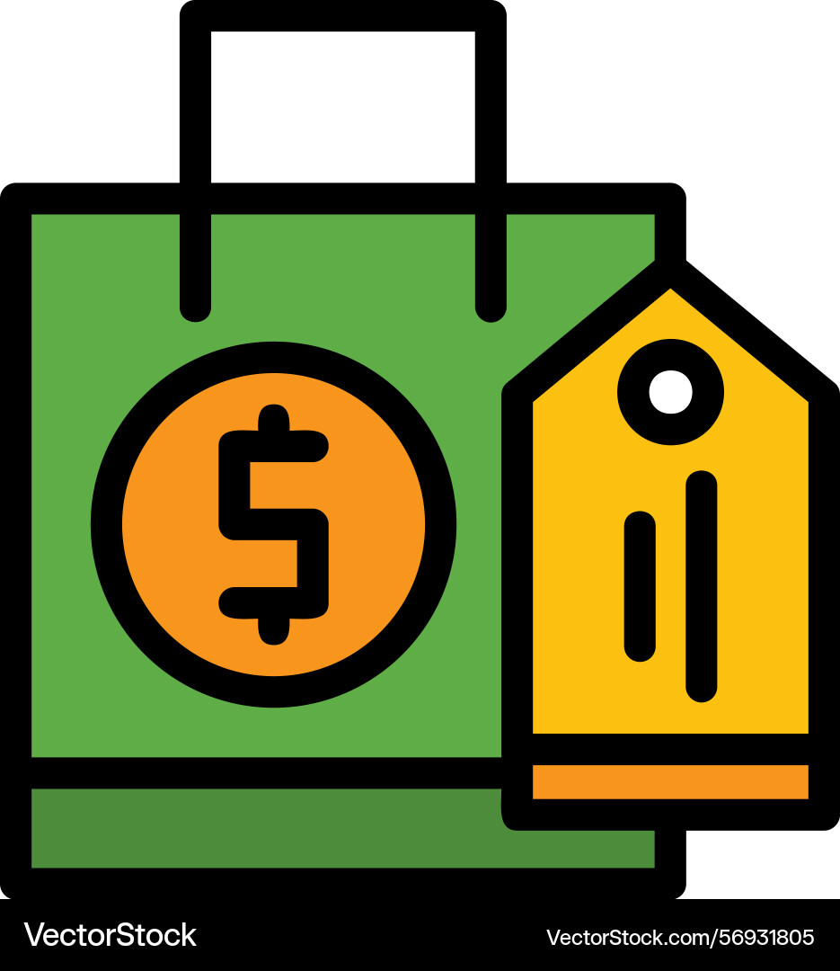 Label line filled style icon design Vector Image