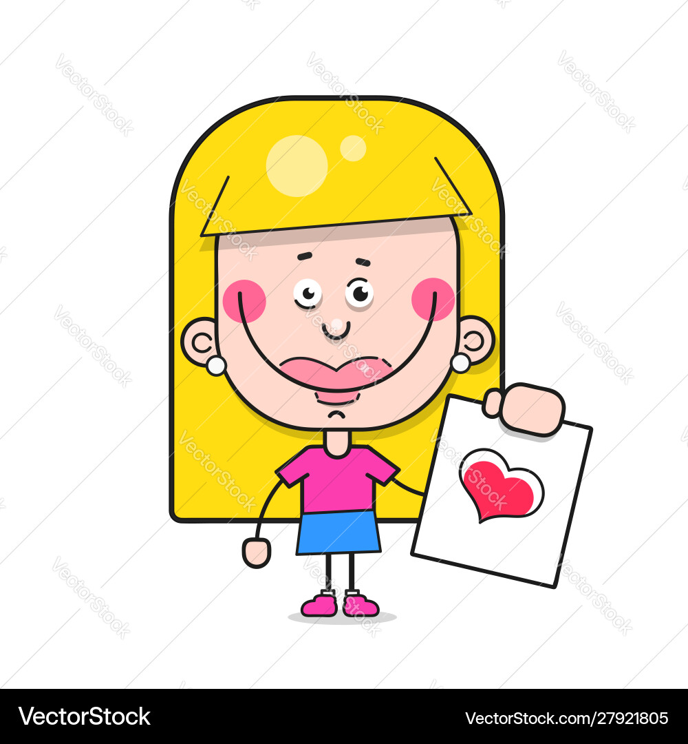 Little girl mothers day suitable for greeting Little girl mothers day suitable for greeting vector image