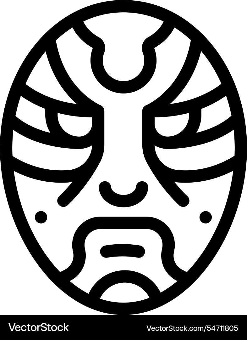 Masks icon thin linear style design isolated Masks icon thin linear style design isolated vector image