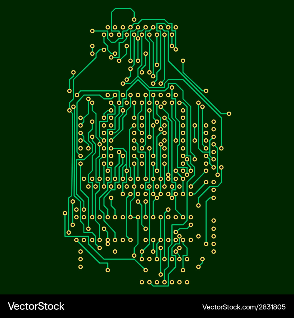 Microchip Circuit Board Background vector image