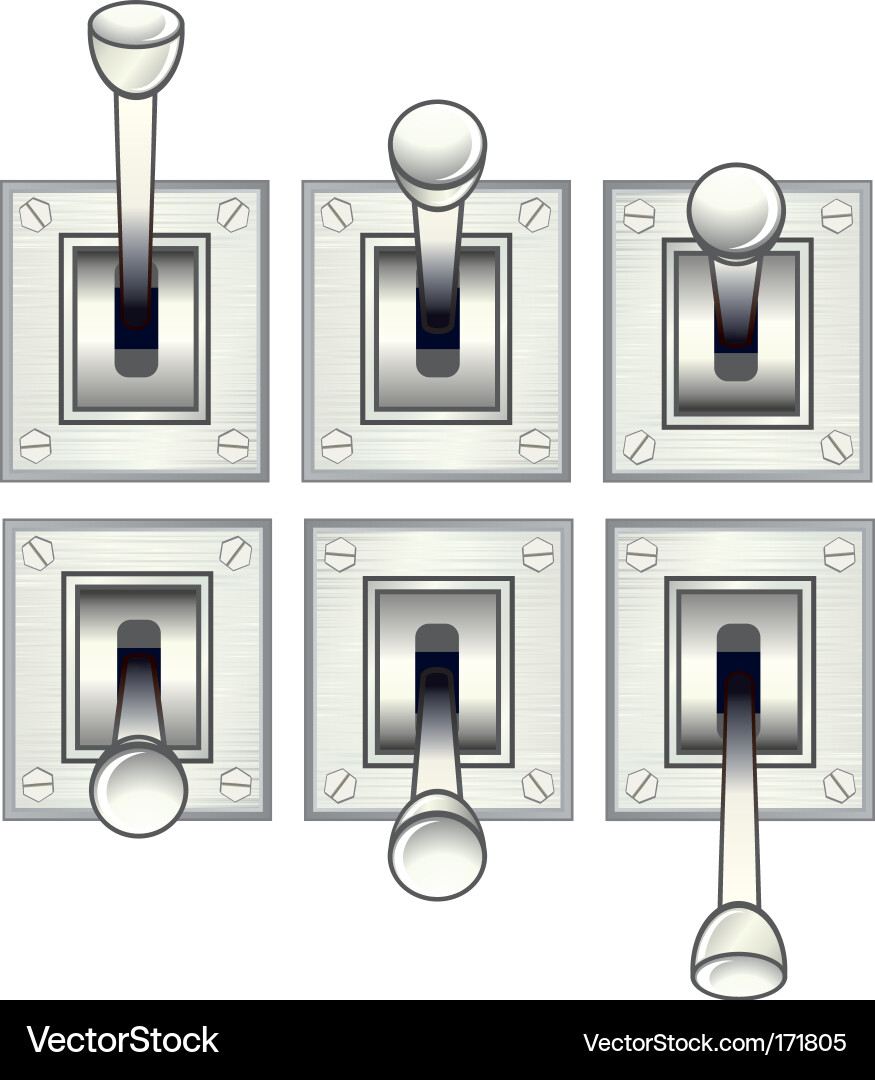 Multiple Toggle Switches vector image