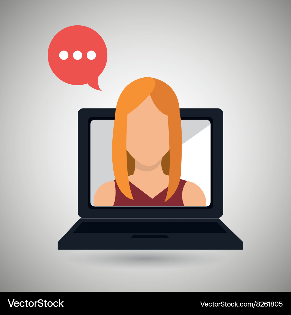 Portable computer design vector image