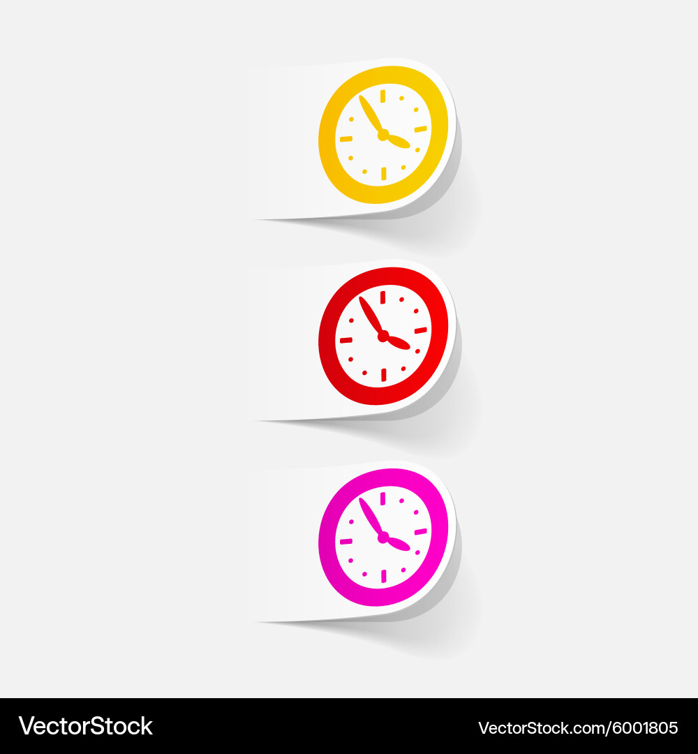 Realistic design element clock Vector Image