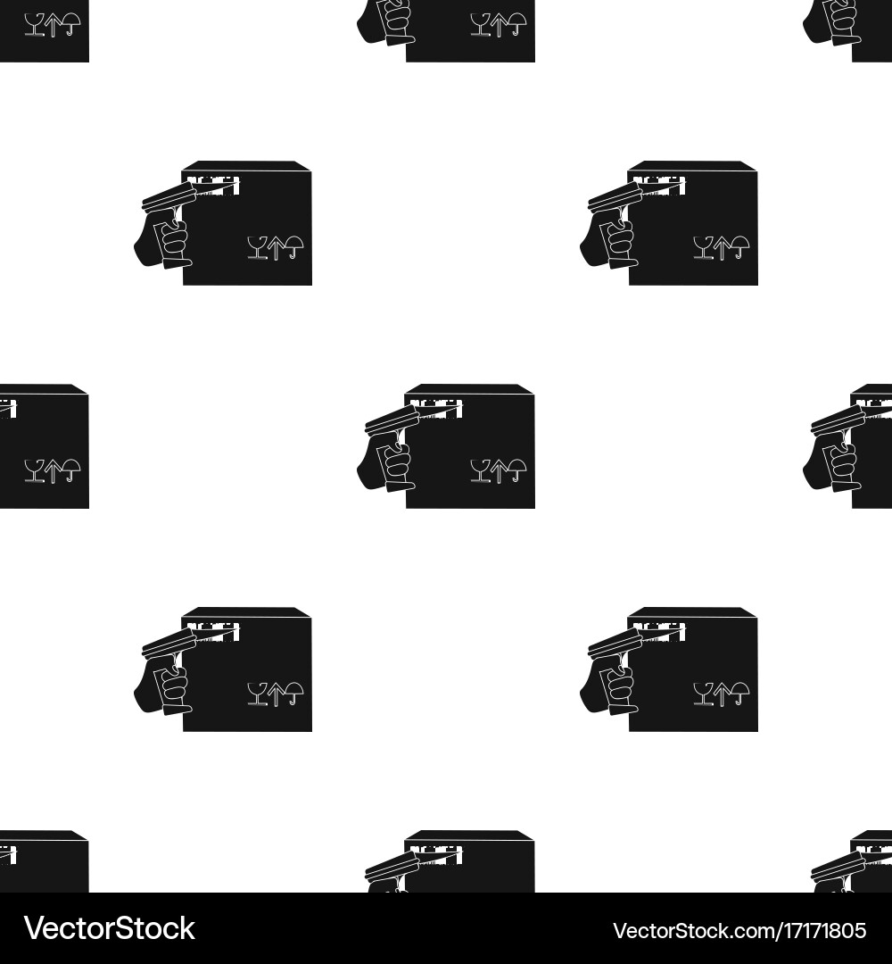 Scan the bar code on box logistics vector image