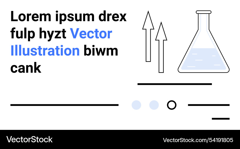 Scientific experiment concept with flask Scientific experiment concept with flask vector image