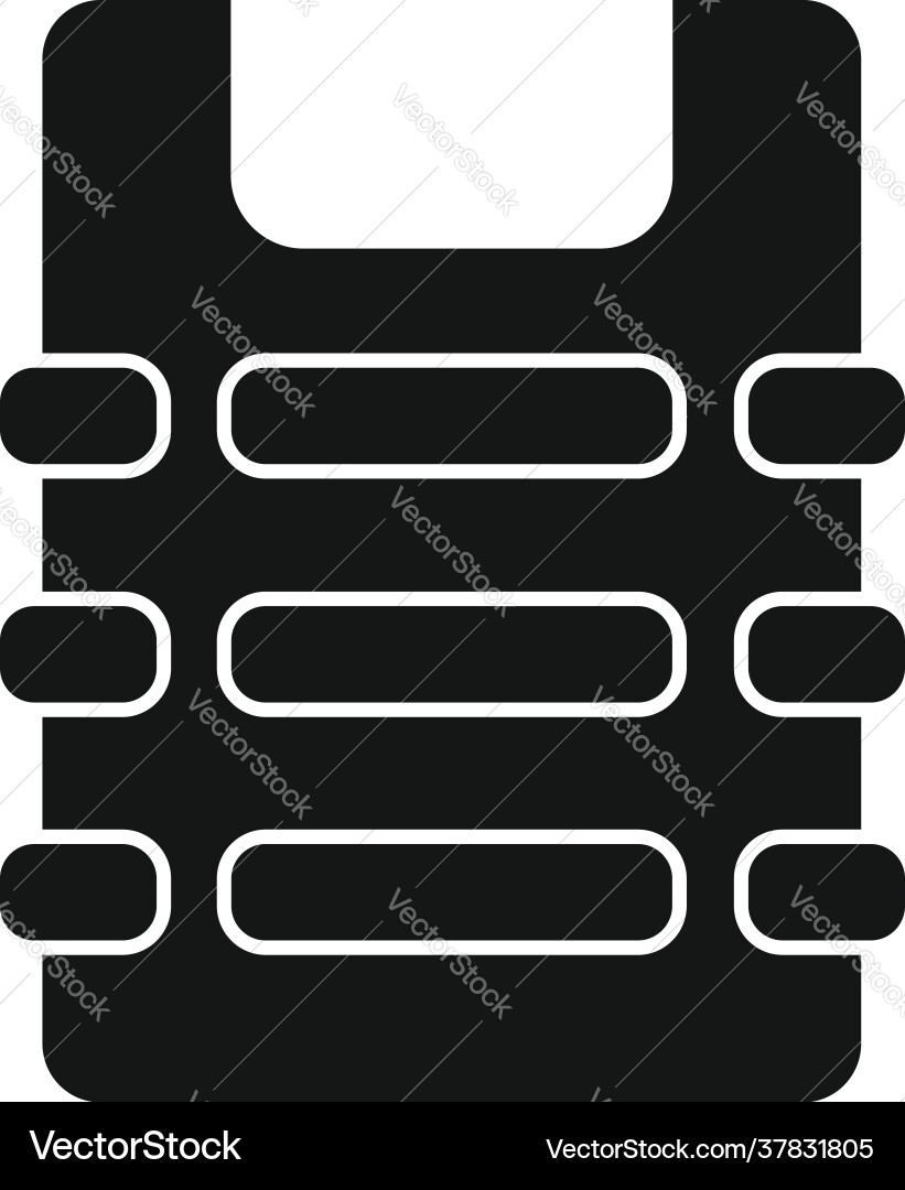 Security service bulletproof icon simple style Security service bulletproof icon simple style vector image
