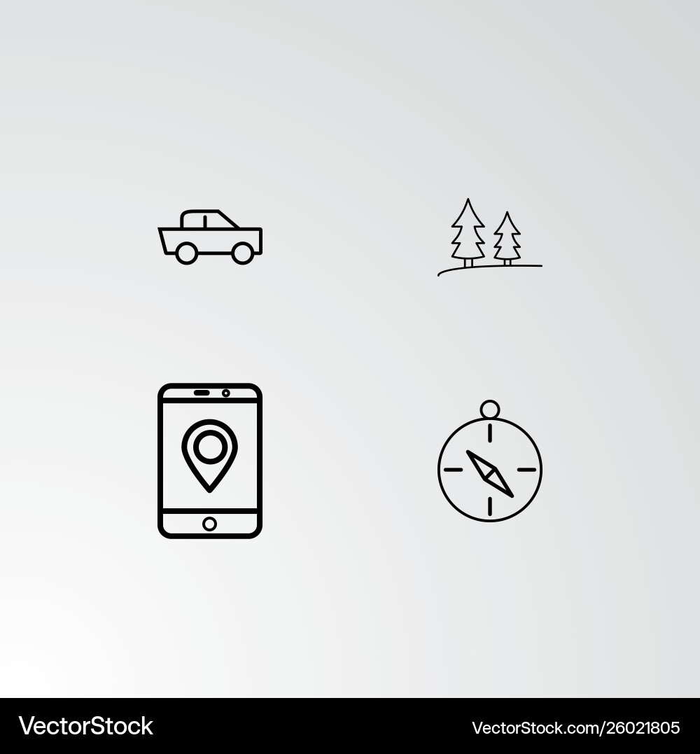 Set 4 perfect icons for navigation Vector Image