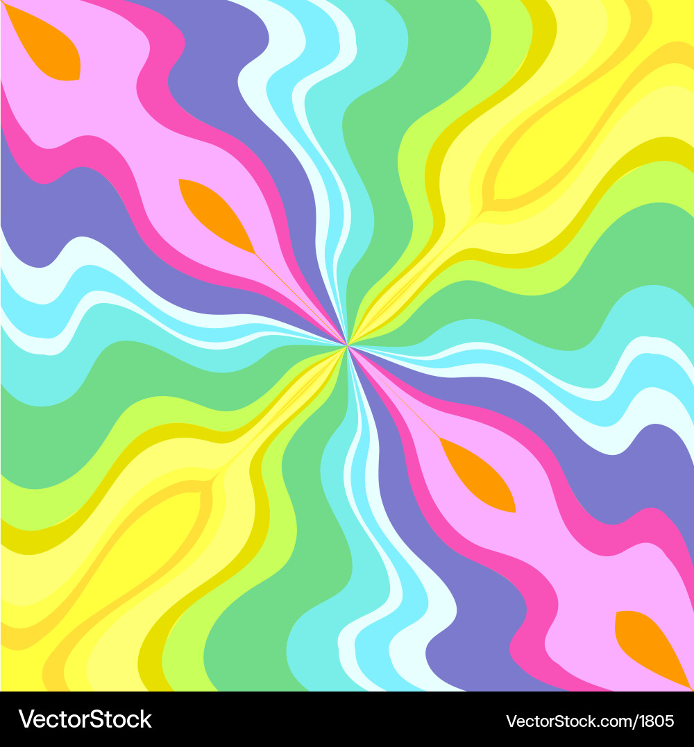 Seventies Wave Pattern Vector Image